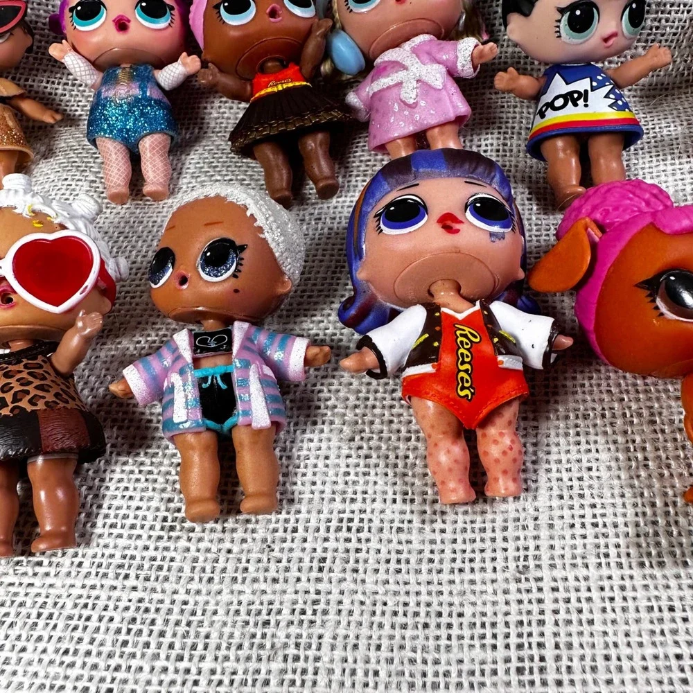 LOL‎ Surprise Doll Lot of 14 Figures Glitter Reeses Pet Dog and Accessories